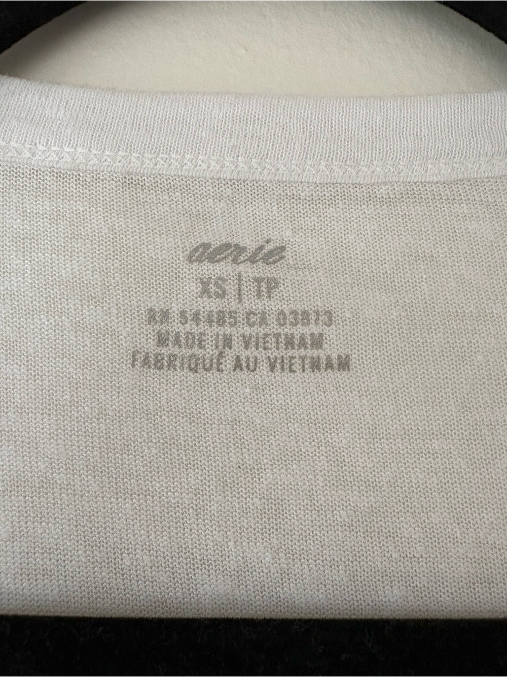 aerie White Long-Sleeve Henley with Front Tie - Picture 2 of 3